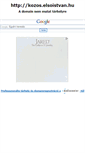Mobile Screenshot of kozos.elsoistvan.hu