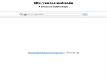 Tablet Screenshot of kozos.elsoistvan.hu